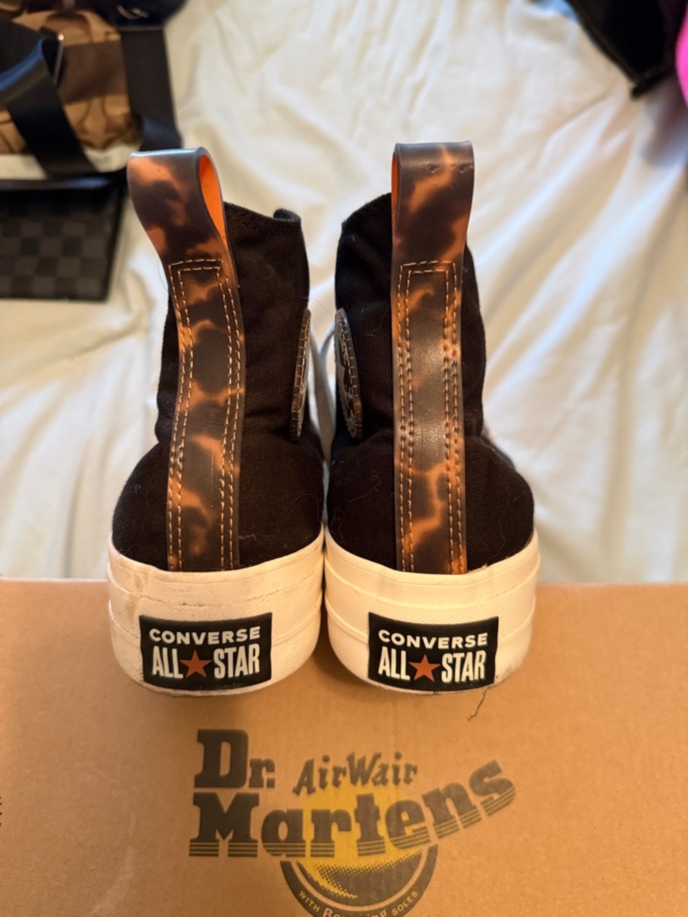 Converse Black High Top Sneakers with White Soles - Picture 2 of 4